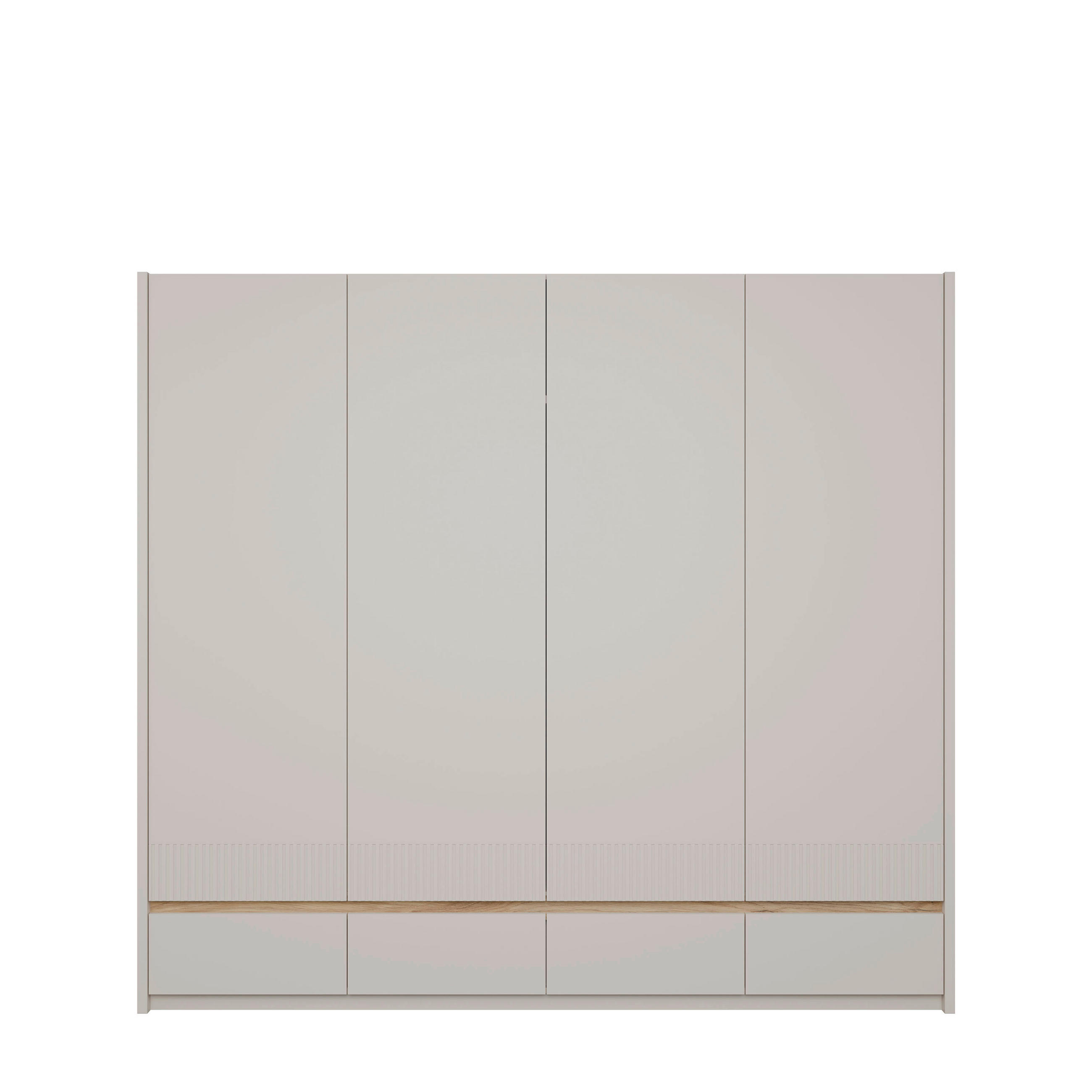 OMARA S KLASIČNIMI VRATI, barve hrasta, peščene barve  - barve hrasta/peščene barve, Trend, umetna masa/leseni material (224,7/204,3/59,4cm) - Hom`in