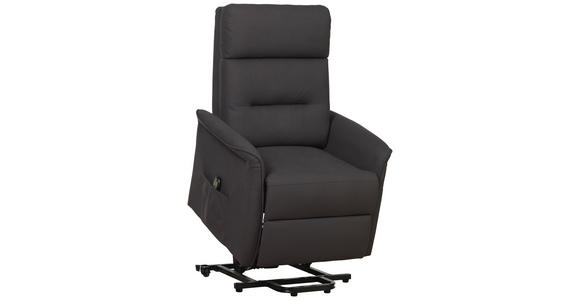 FERNSEHSESSEL in Textil Grau - Schwarz/Grau, KONVENTIONELL, Textil (76/106/82-158cm) - Cantus