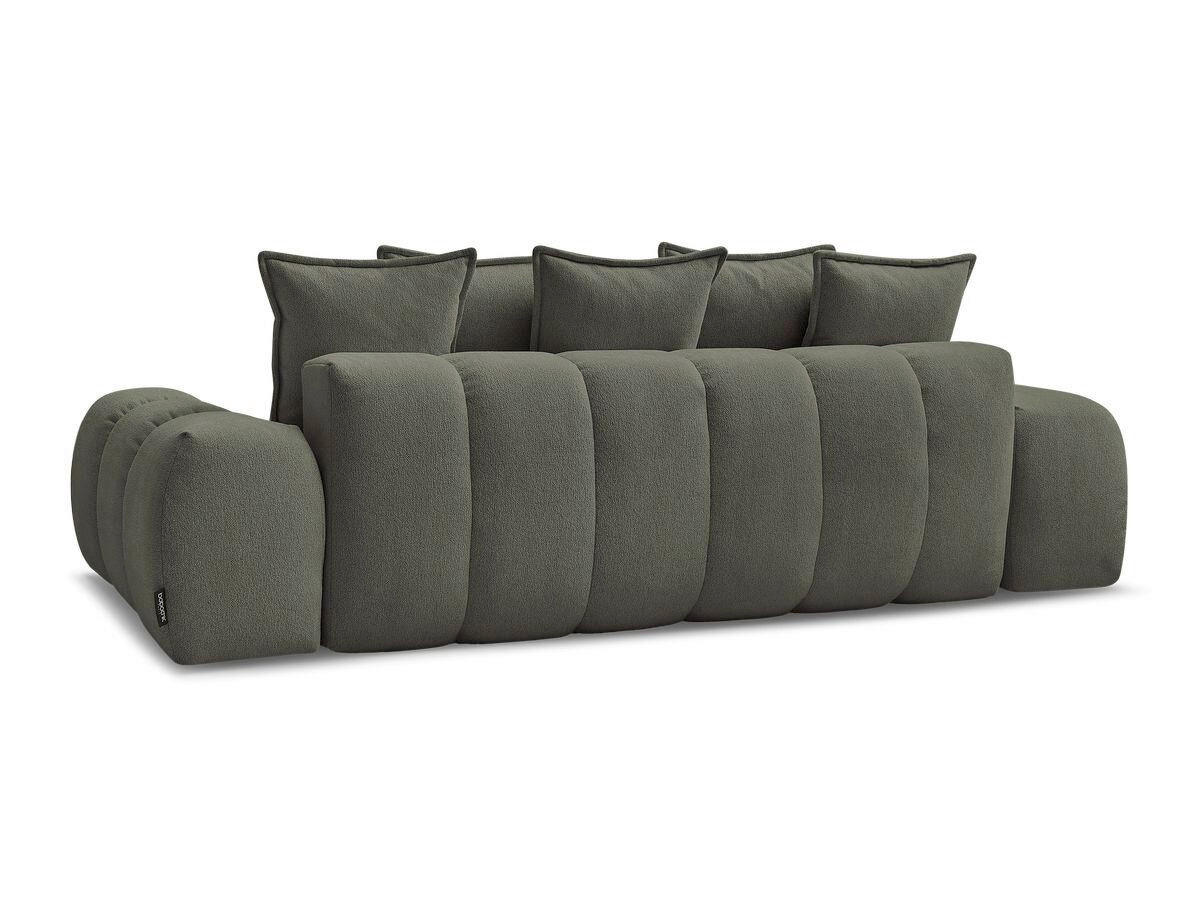 SCHLAFSOFA EVEREST  mit Armteil links, Armteil rechts Flachgewebe Grün  - Schwarz/Grün, MODERN, Kunststoff/Textil (278/115/90cm) - Livetastic