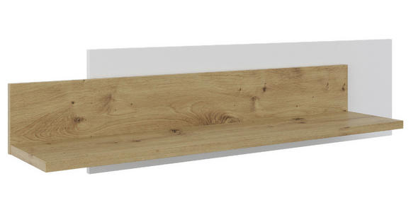 WANDBOARD in 120/30/25 cm Weiß, Eiche Artisan  - Weiß/Eiche Artisan, MODERN, Holzwerkstoff (120/30/25cm) - Hom`in