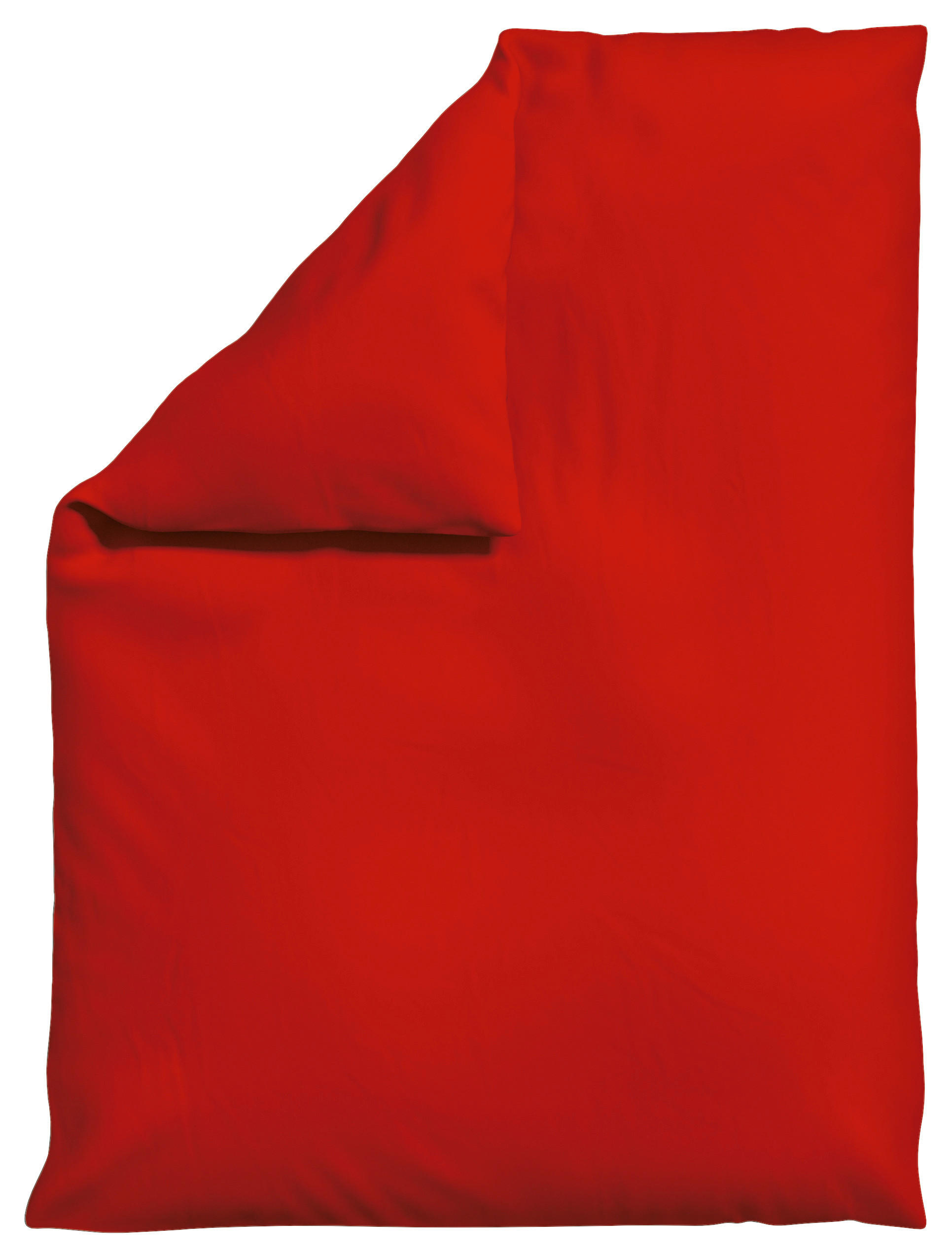 Schlafgut Bettdeckenbezug Woven Satin Dunkelrot 155x220 cm