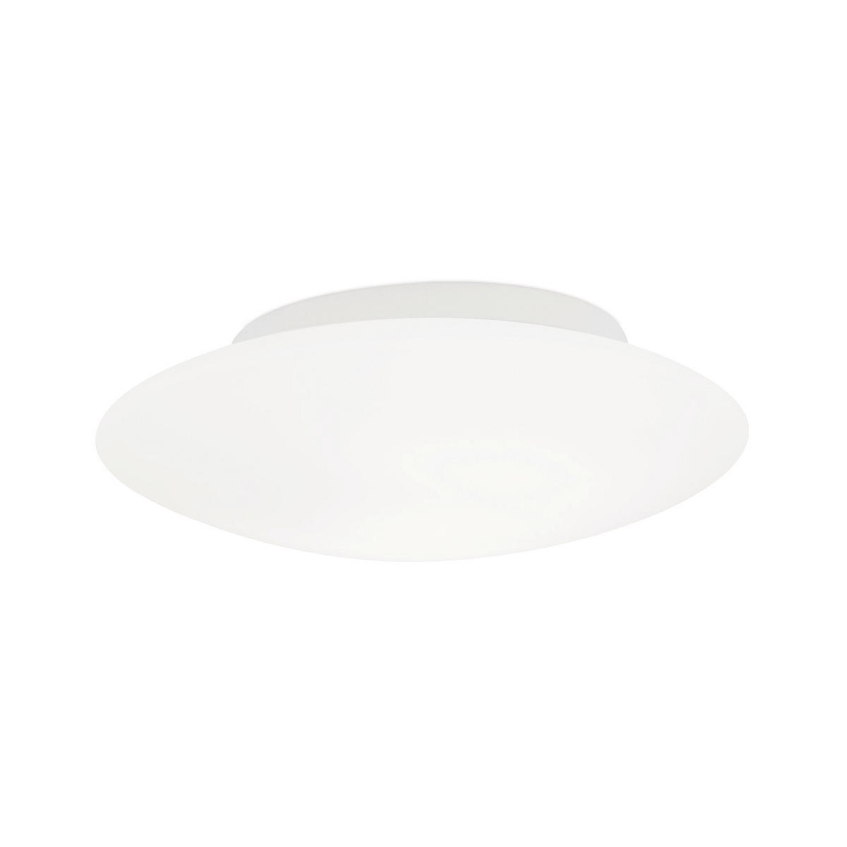 DECKENLEUCHTE Alba 30/10 cm   - Weiß, Basics, Glas/Metall (30/10cm)