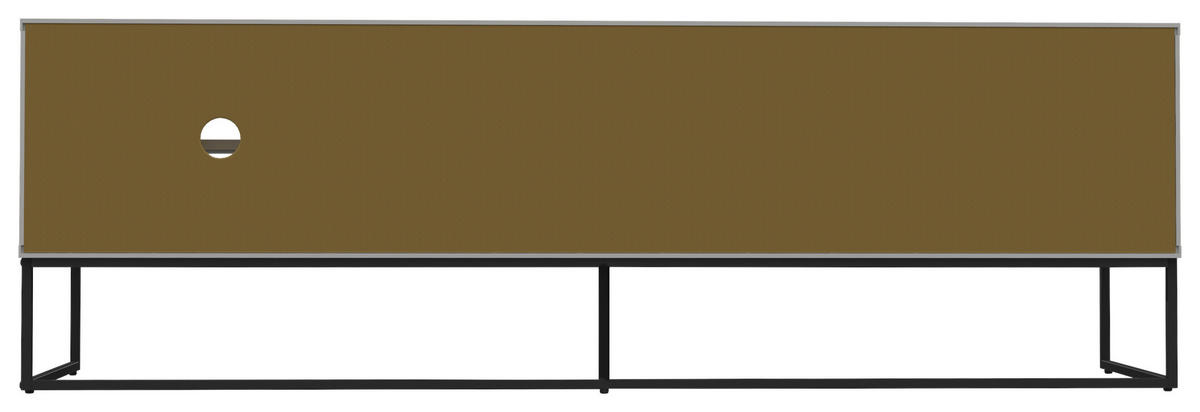 LOWBOARD Lipp  in 176/57/43 cm  - Weiß, Design, Holzwerkstoff/Metall (176/57/43cm)