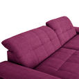 ECKSOFA  in Webstoff Lila Rücken echt, Kopfteilverstellung  265/180 cm  - Lila/Schwarz, Design, Textil/Metall (265/180cm) - Carryhome