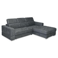 SJEDEĆA GARNITURA drvo, drvni materijal, tekstil  siva   - siva, Moderno, drvni materijal/drvo (246/194cm) - Carryhome
