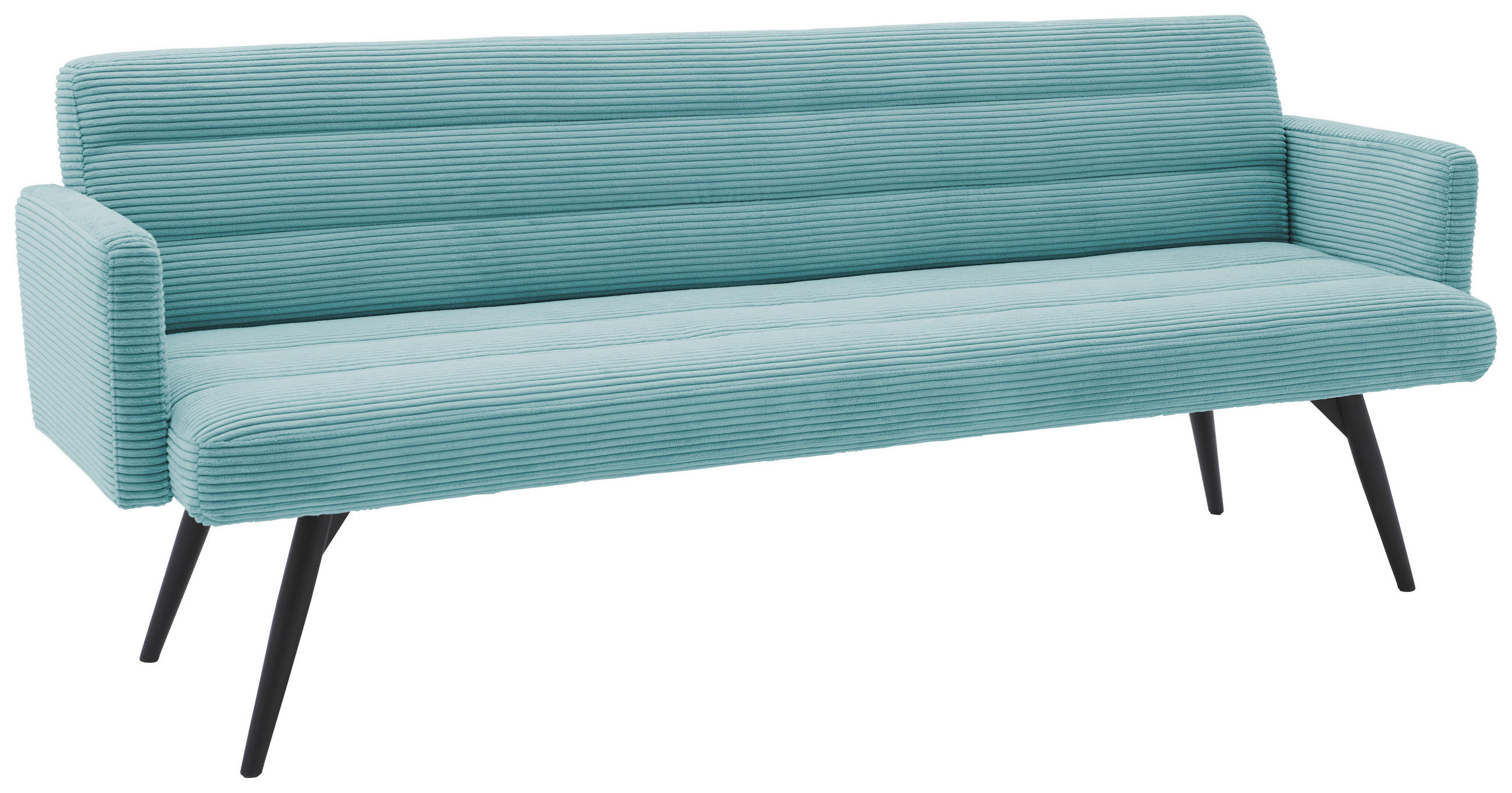 SITZBANK 216/86/68 cm  in Petrol  - Petrol/Schwarz, Design, Textil/Metall (216/86/68cm) - Dieter Knoll