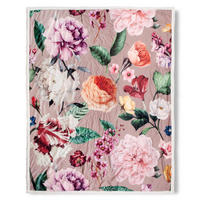 PLAID Fiori 130/160 cm  - Taupe/Braun, Design, Textil (130/160cm)