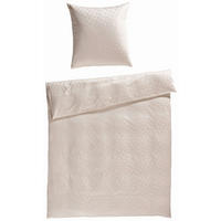 BETTWÄSCHE Cornflower Jacquard, Makosatin 200/200 cm  - Champagner/Naturfarben, Basics, Textil (200/200cm) - Joop!