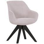 ARMLEHNSTUHL  in Cord  - Schwarz/Weiß, Design, Holz/Textil (60/83/65cm) - Landscape