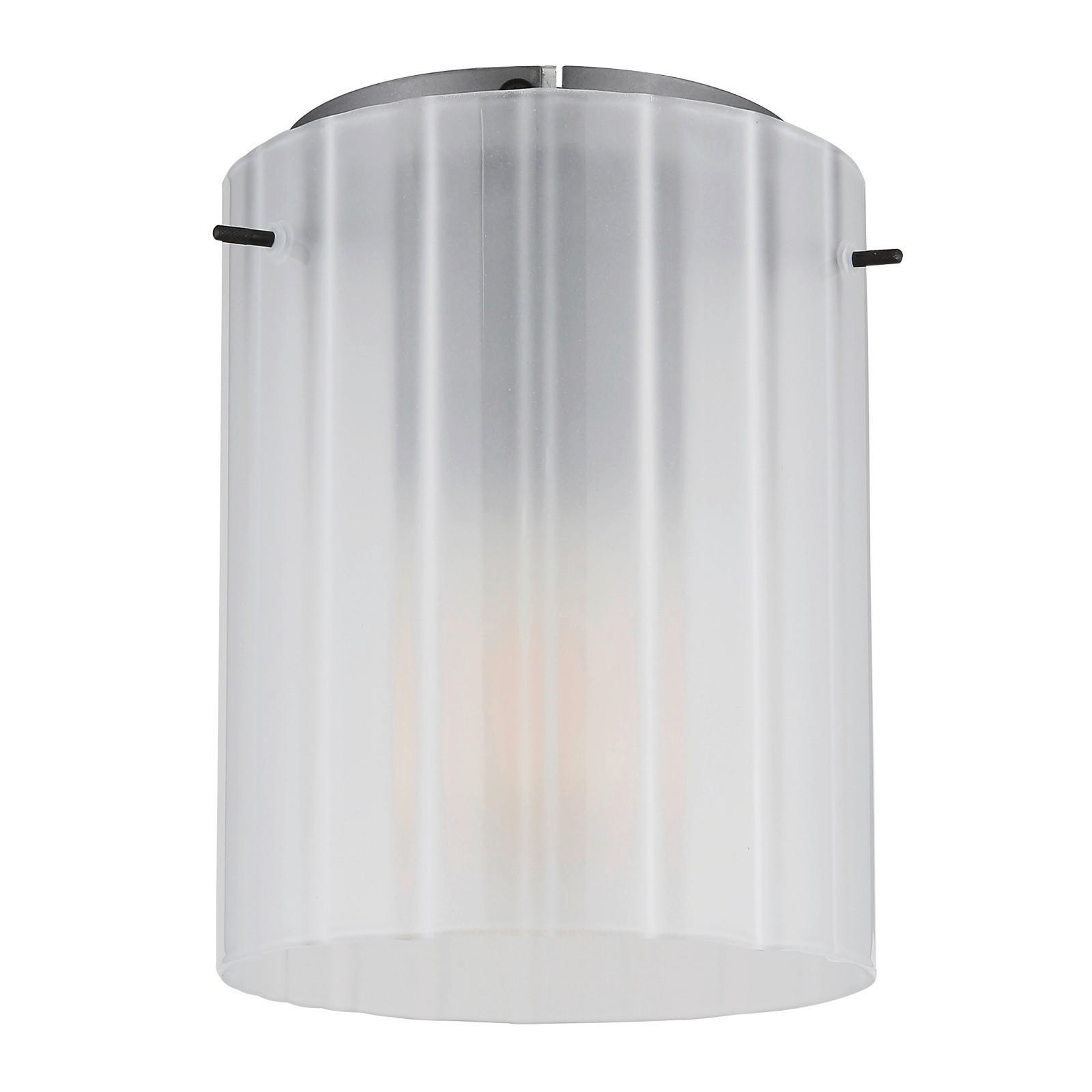 DECKENLEUCHTE  18/23 cm    - Dunkelgrau, Basics, Glas/Metall (18/23cm) - Globo