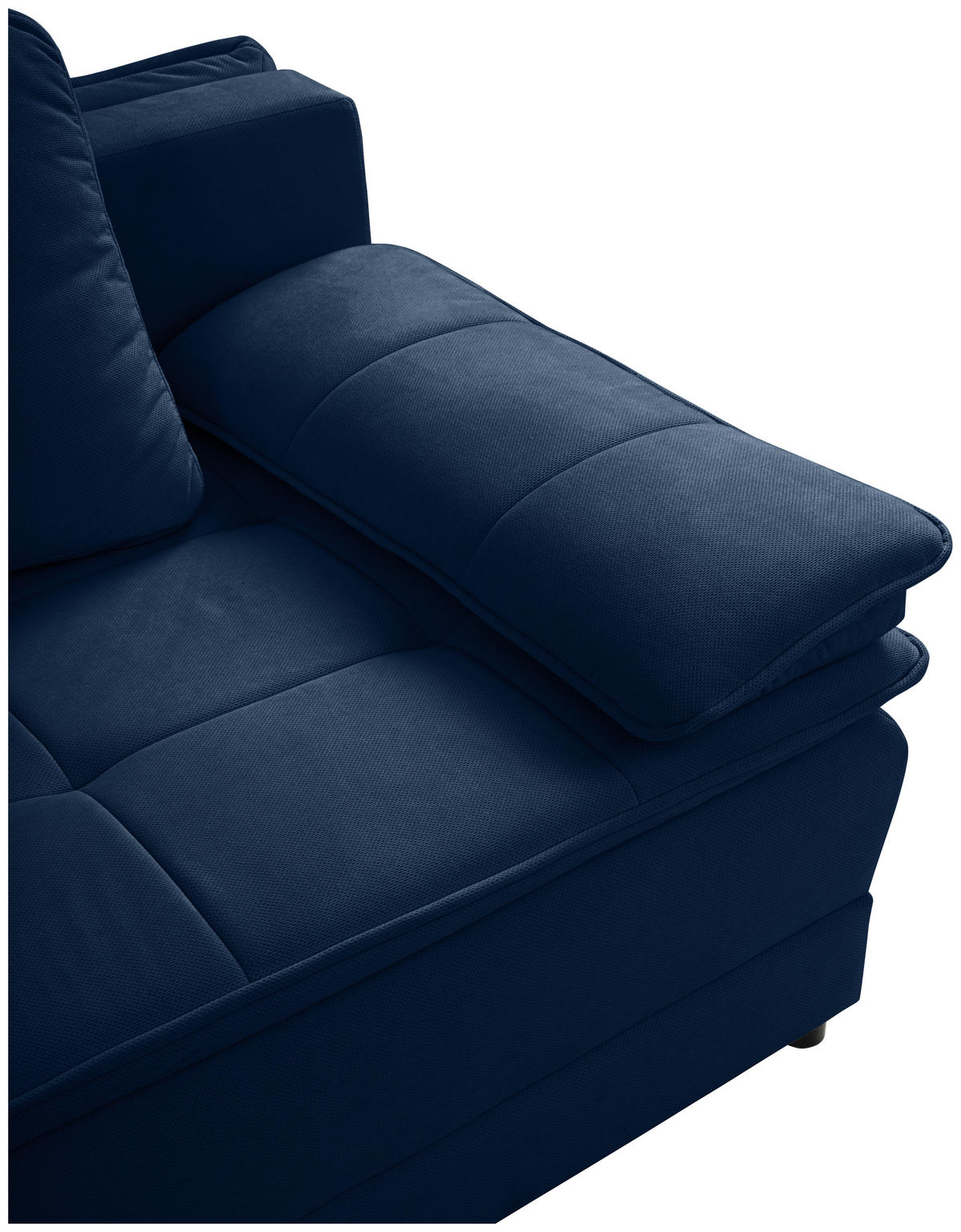 SCHLAFSOFA in Webstoff Dunkelblau  - Schwarz/Dunkelblau, Modern, Kunststoff/Textil (202/73-92/105cm) - MID.YOU