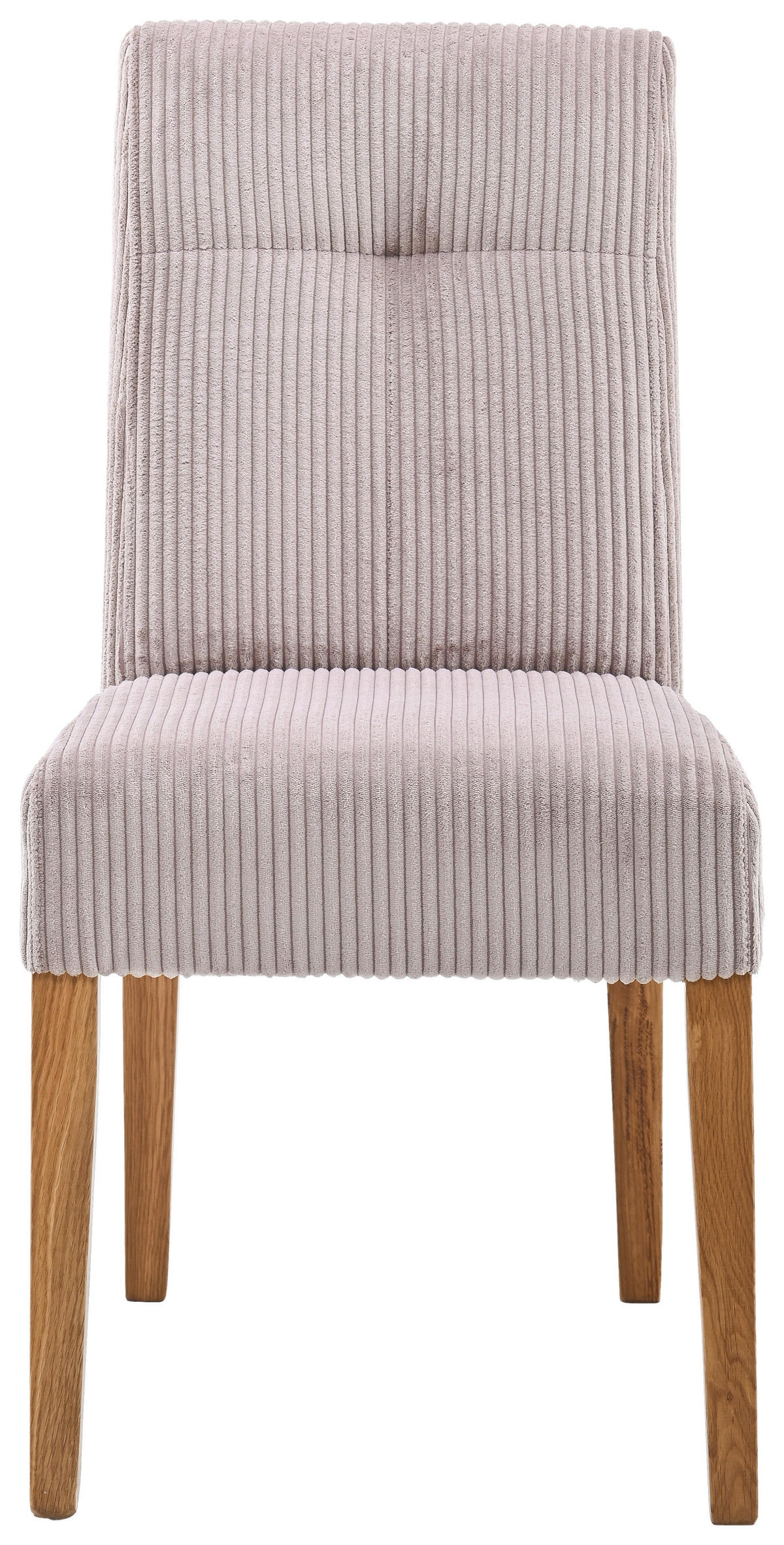 STUHL Cord Eichefarben, Altrosa Eiche massiv  - Eichefarben/Altrosa, KONVENTIONELL, Holz/Textil (47,5/91,5/63cm) - home24
