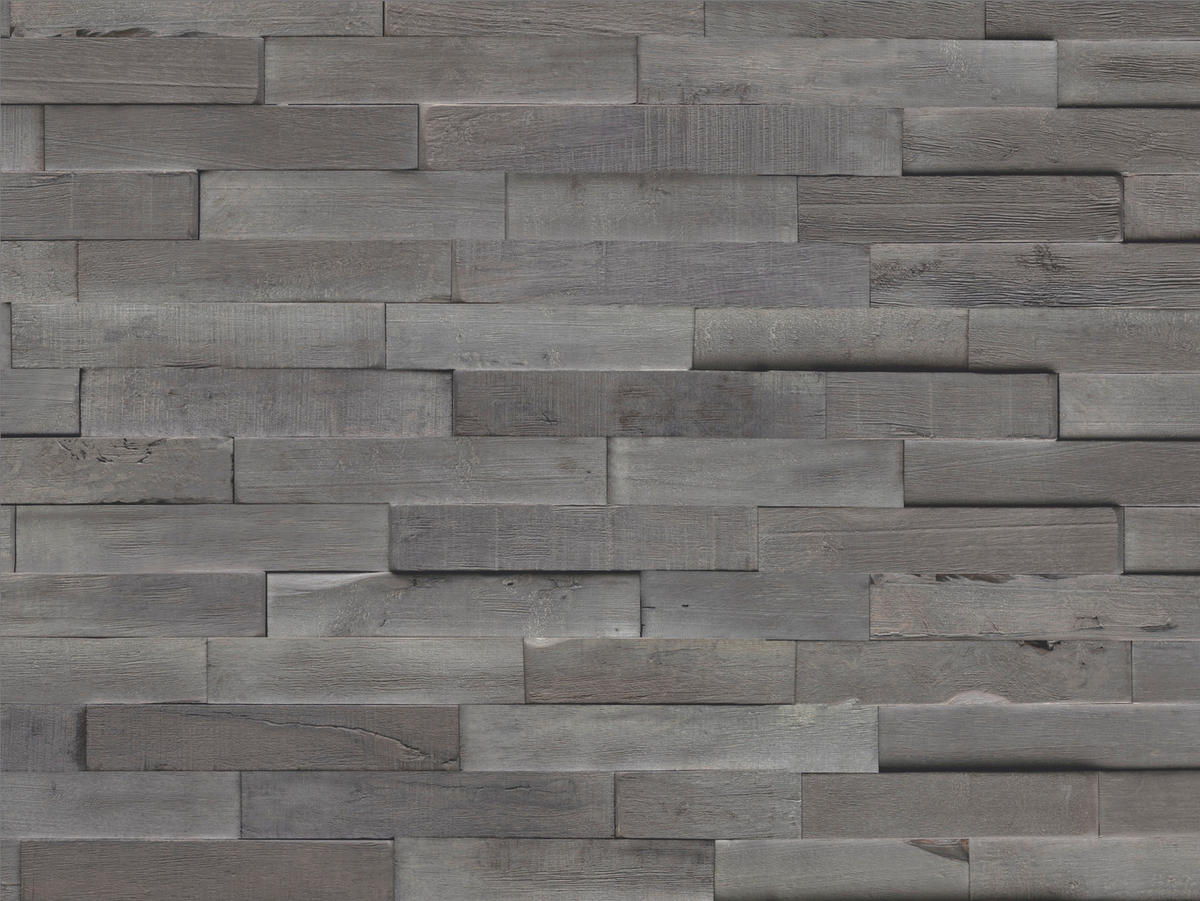 WANDVERKLEIDUNG 9 Stück  - Grau, Basics, Holz (56/20/2cm)