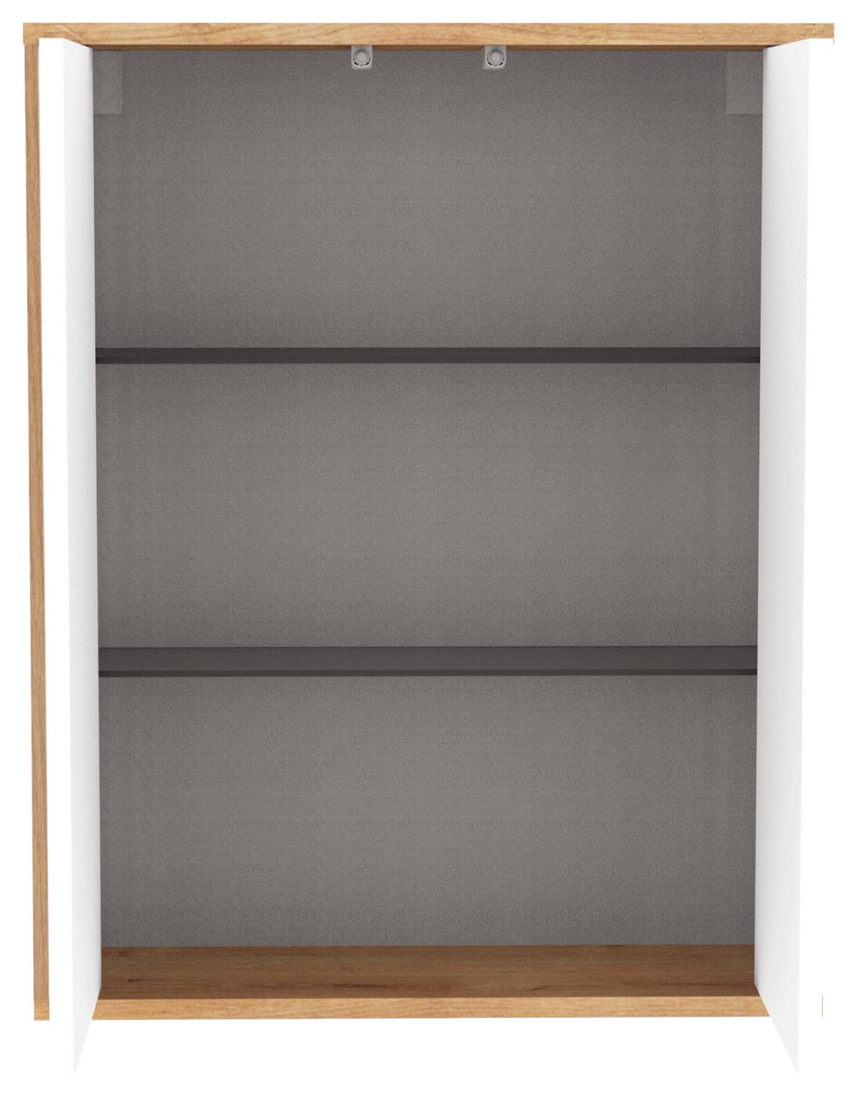 HÄNGESCHRANK 60/75/18,5 cm  - Eichefarben/Weiß, MODERN, Glas/Holzwerkstoff (60/75/18,5cm) - MID.YOU