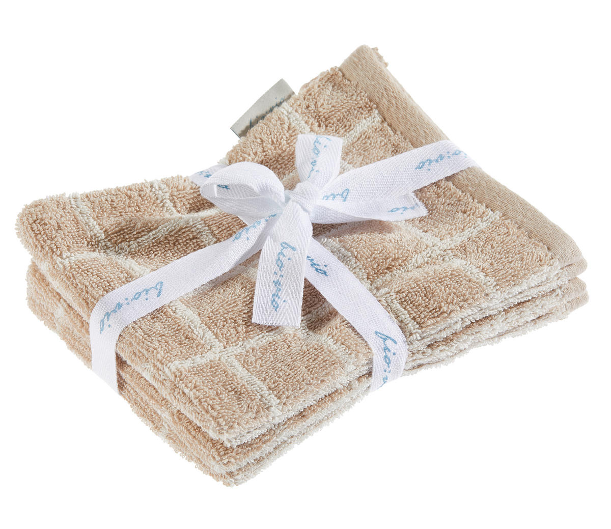 WASCHHANDSCHUHSET CHAMP Naturfarben, Taupe 4-teilig  - Taupe/Naturfarben, Natur, Textil (16/21cm) - Bio:Vio