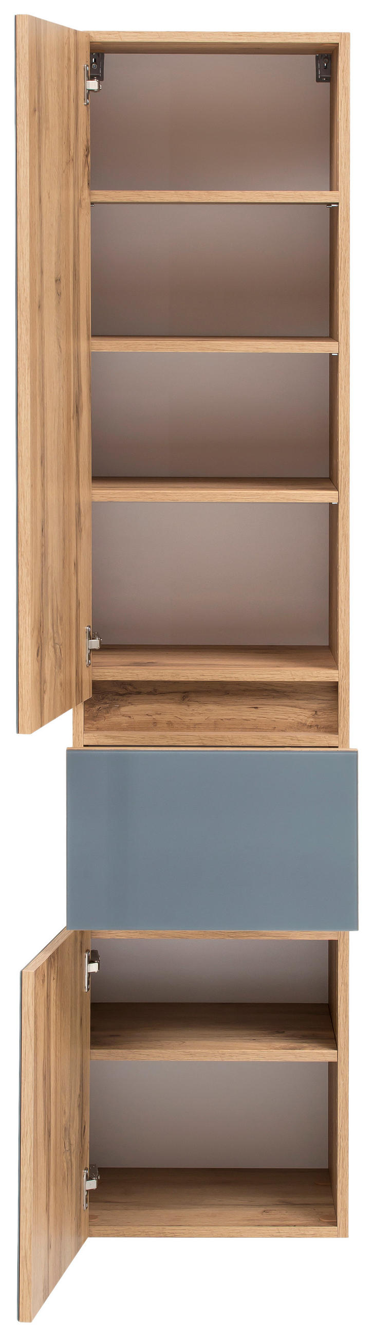BADEZIMMER  in 160 cm  - Eichefarben/Grau, Konventionell, Glas/Holzwerkstoff (160cm) - Held