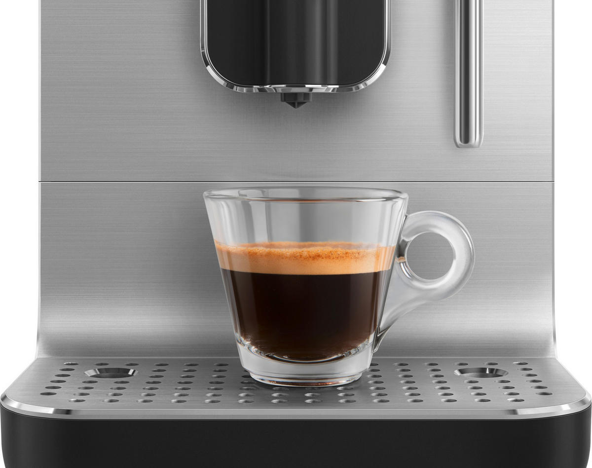 KAFFEEVOLLAUTOMAT 50'S STYLE  - Edelstahlfarben/Schwarz, Basics, Kunststoff/Metall (18/33,6/43,3cm) - SMEG
