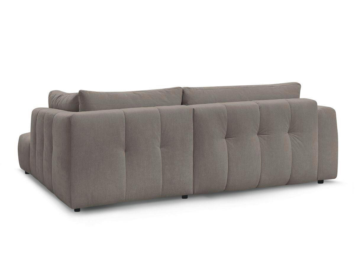 ECKSCHLAFSOFA FUJI Leinenoptik Taupe  inkl.  - Taupe/Schwarz, MODERN, Kunststoff/Textil (282/204cm)