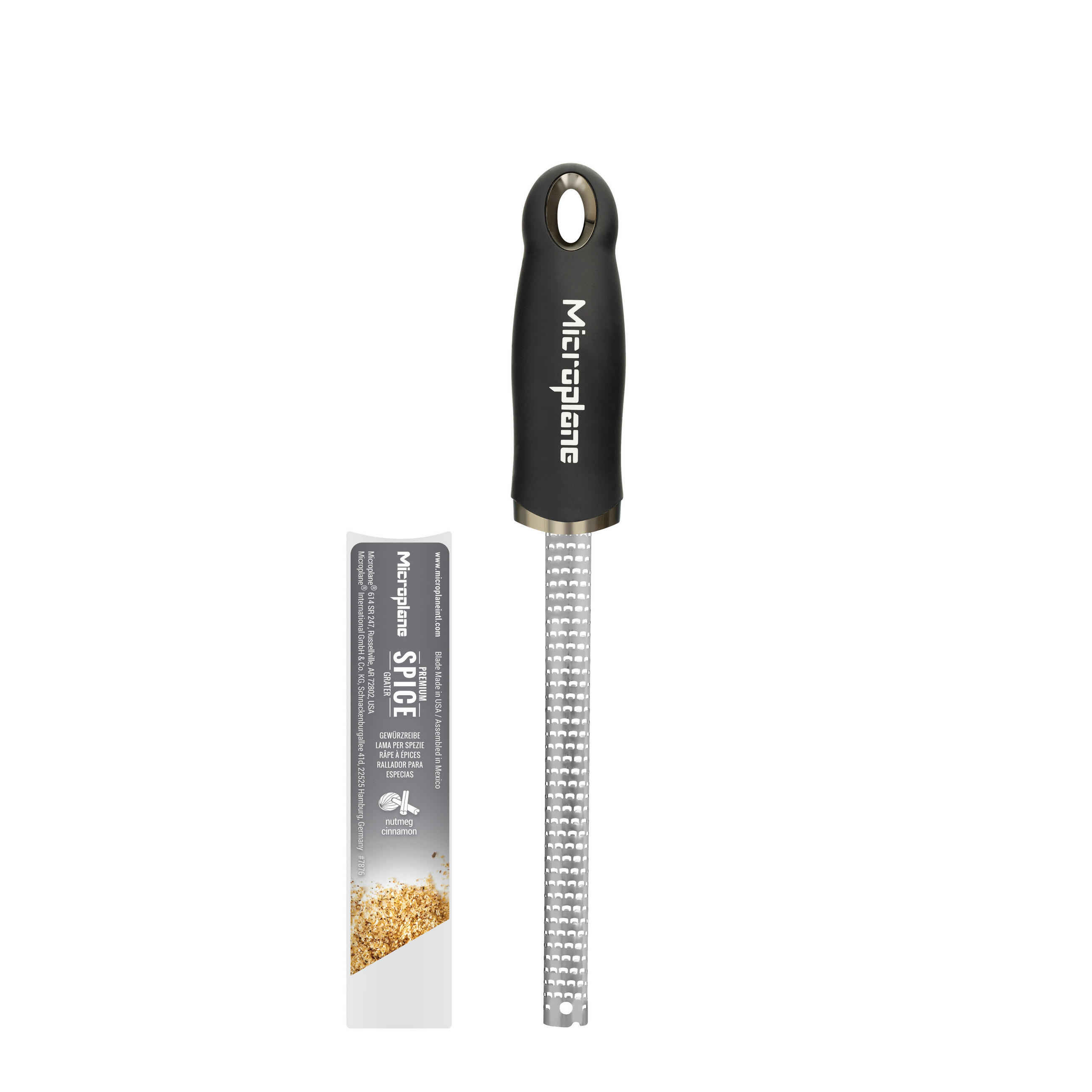 RIBEŽ  - boje oplemenjenog čelika/crna, Basics, metal/plastika (23/3/2.5cm) - MICROPLANE
