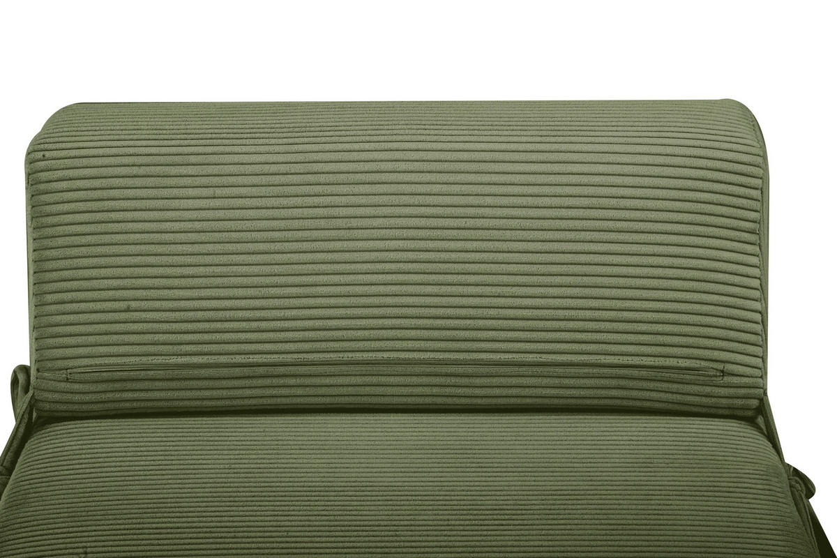 SCHLAFSESSEL Cord Olivgrün    - Olivgrün, Design, Textil/Metall (65/57/81cm) - Livetastic