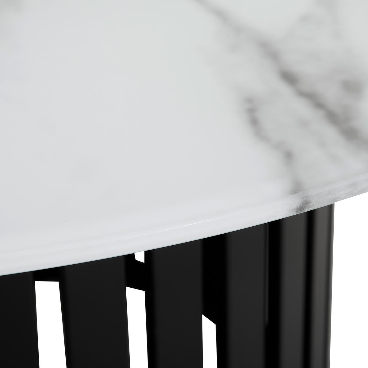 COUCHTISCH in Metall, Glas 80/80/40 cm  - Weiss/Schwarz, Design, Glas/Metall (80/80/40cm) - Livetastic