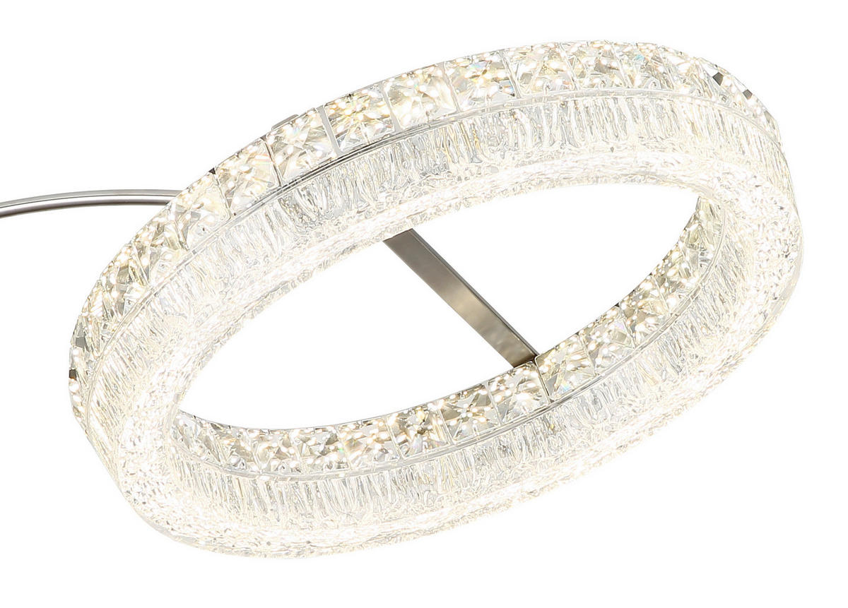 LED-STEHLEUCHTE 92,5/40/190 cm    - Klar/Schwarz, Design, Glas/Kunststoff (92,5/40/190cm) - Globo