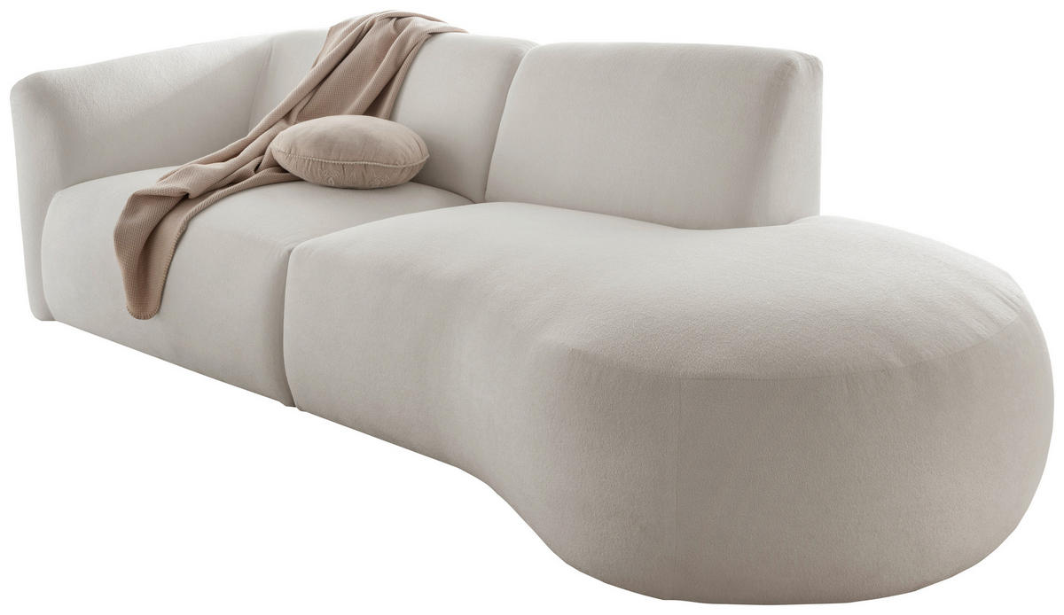 ECKSOFA in Mikrofaser Beige  - Beige/Schwarz, Modern, Kunststoff/Textil (238/107cm) - Livetastic