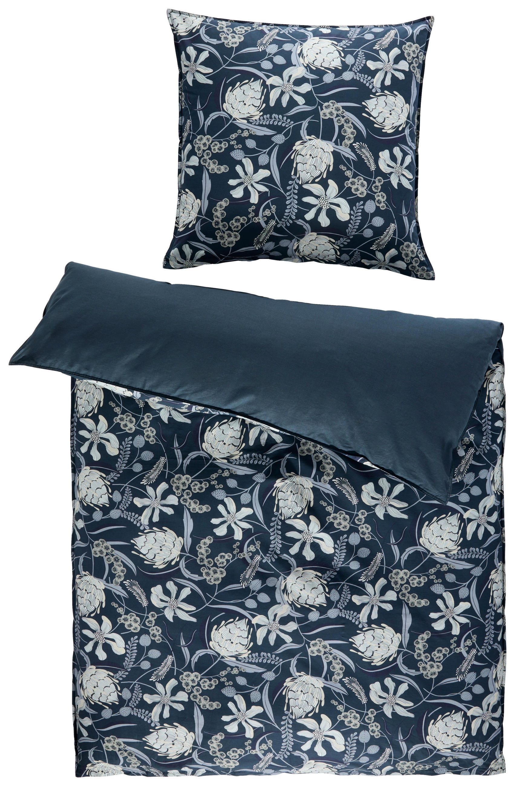 WENDEBETTWÄSCHE SW-Playful anthrazit Perkal 135/200 cm  - Anthrazit/Beige, Design, Textil (135/200cm) - Schöner Wohnen