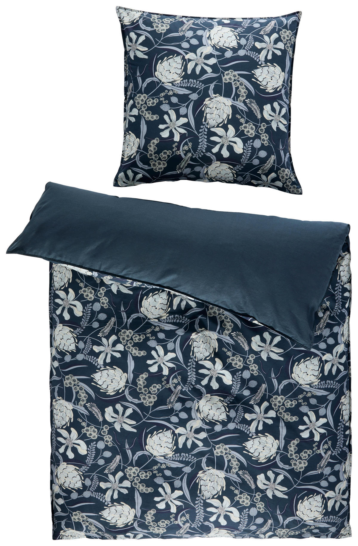 WENDEBETTWÄSCHE SW-Playful anthrazit Perkal 135/200 cm  - Anthrazit/Beige, Design, Textil (135/200cm) - Schöner Wohnen