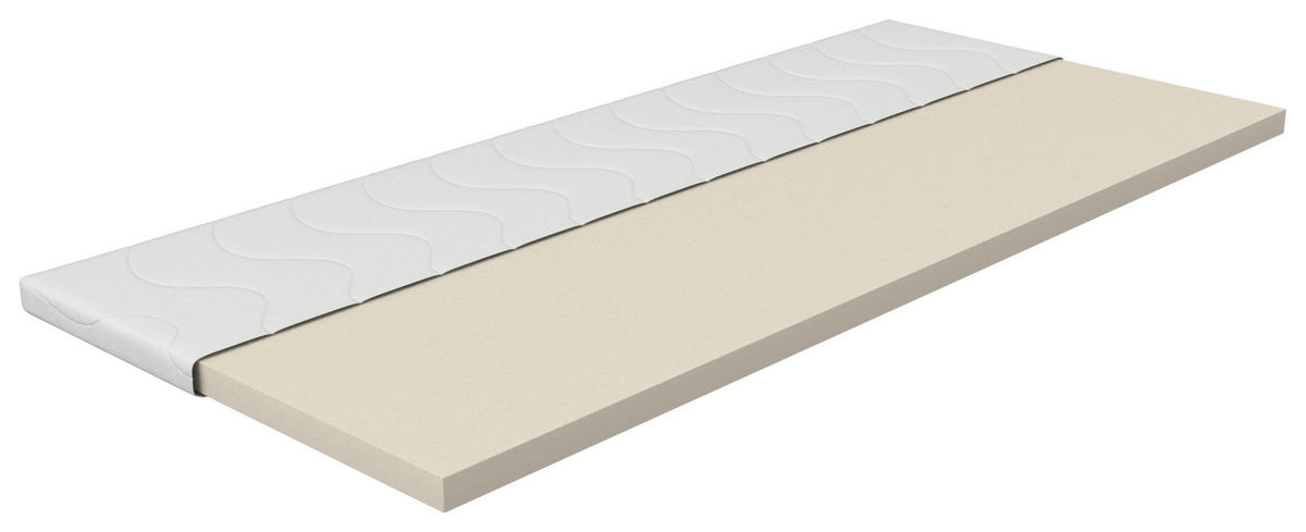TOPPER 160/200 cm Höhe ca. 6 cm  - Weiß, Basics, Textil (160/200cm) - Chameo