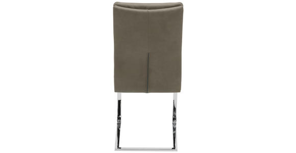 SCHWINGSTUHL in Stahl Mikrofaser - Chromfarben/Beige, Design, Textil/Metall (47/100/64cm) - Novel