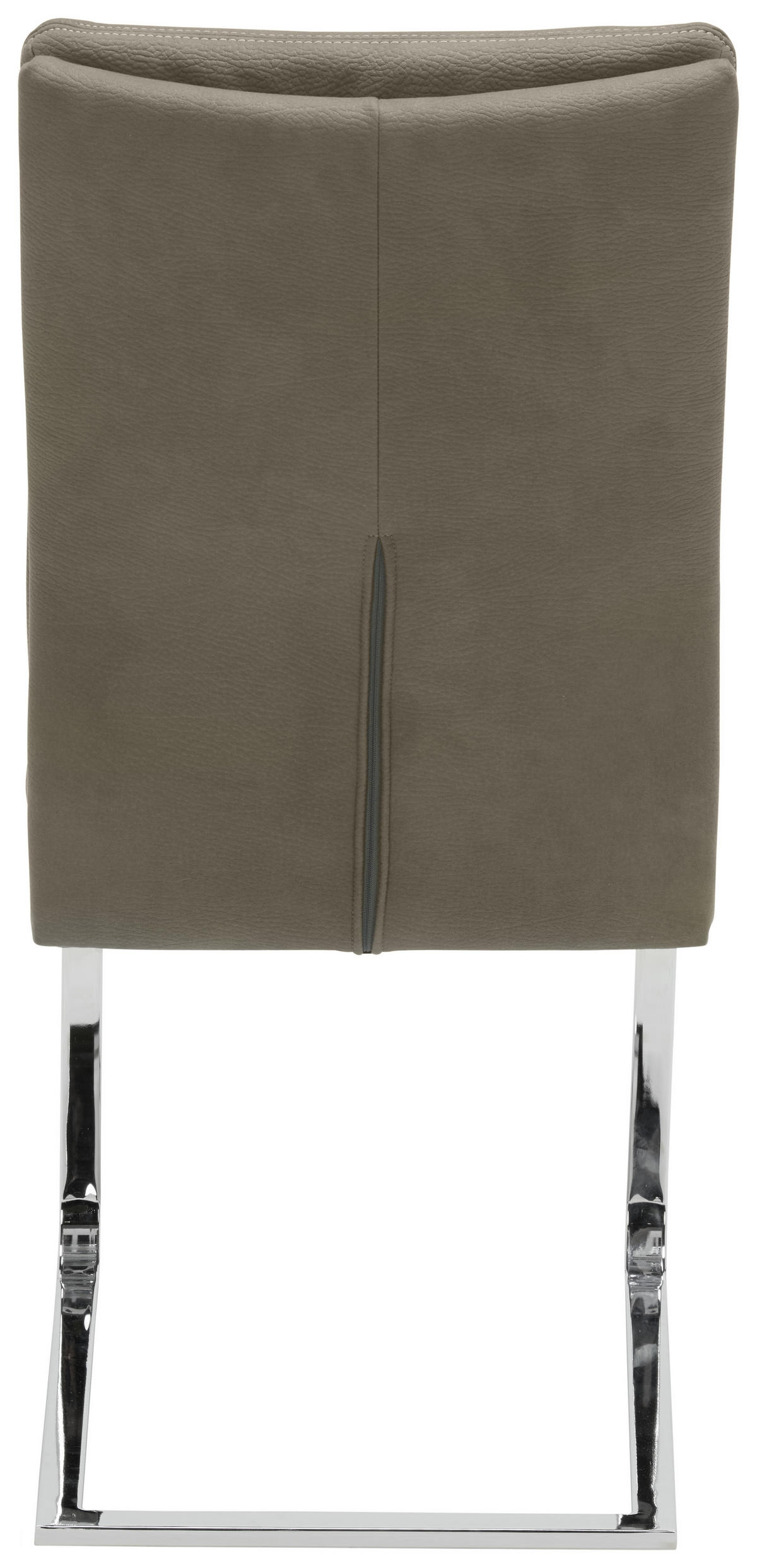 SZÁNKÓTALPAS SZÉK fém, textil szürke, króm  - bézs/króm, Design, textil/fém (47/100/64cm) - Novel