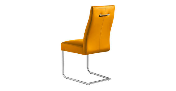 SCHWINGSTUHL Lederlook Edelstahlfarben, Gelb - Edelstahlfarben/Gelb, Design, Textil/Metall (46/97/59cm) - Valnatura