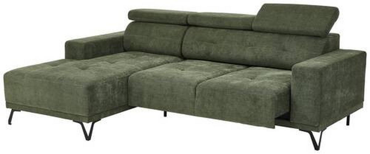 ROHOVÁ SEDACIA SÚPRAVA, textil, olivovozelená - olivovozelená/čierna, Konventionell, kov/textil (178/264cm) - Hom`in