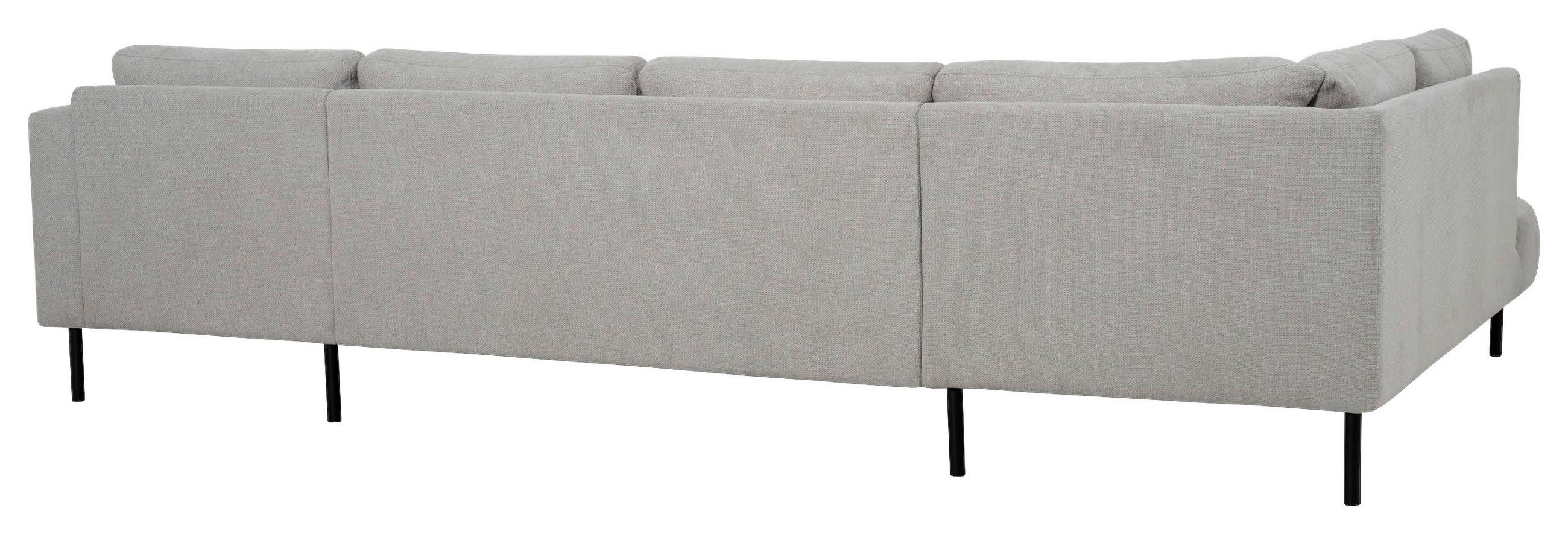 SOFFA i chenille greige  - greige/svart, Klassisk, metall/trä (206/327cm) - Best Price