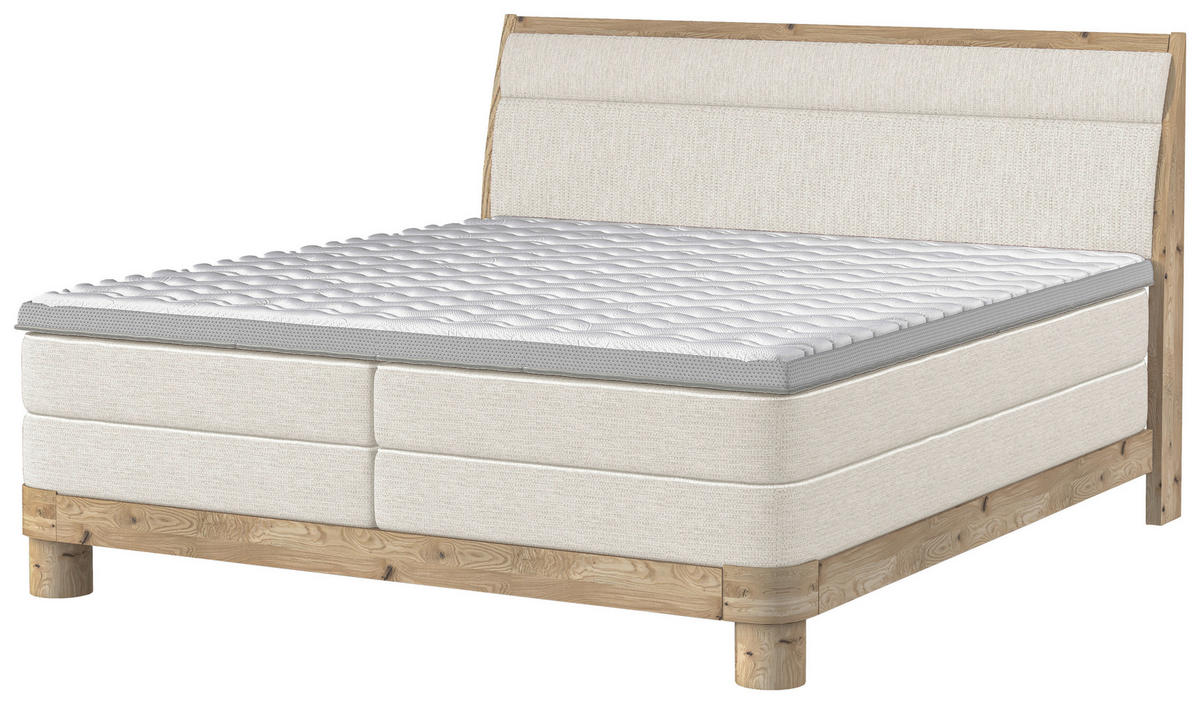 BOXSPRINGBETT 140/200 cm  in Naturfarben  - Eichefarben/Naturfarben, Natur, Holz/Textil (140/200cm) - Valnatura