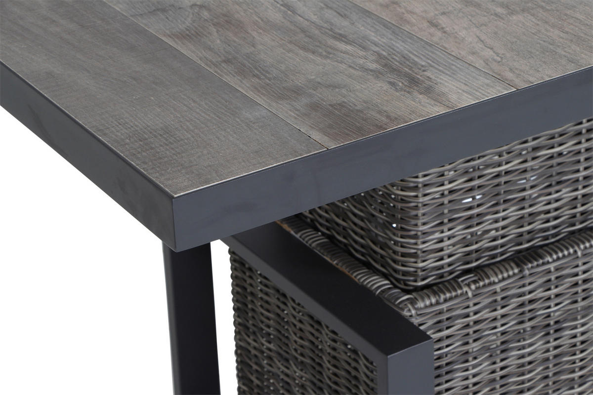 LOUNGEGARNITUR 5-teilig   75/103/130 cm Aluminium  - Grau, Basics, Keramik/Kunststoff (75/103/130cm) - Siena Garden