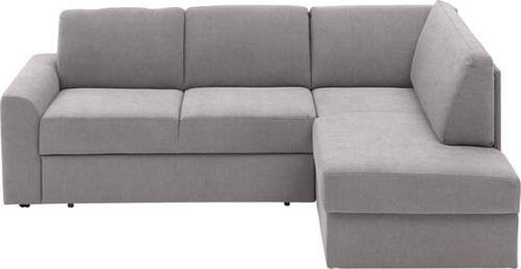 ECKSOFA in Webstoff Grau  - Schwarz/Grau, KONVENTIONELL, Kunststoff/Textil (224/165cm) - Venda