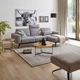 ECKSOFA in Struktur Grau  262/157 cm  - Schwarz/Grau, Design, Textil/Metall (262/157cm) - Novel