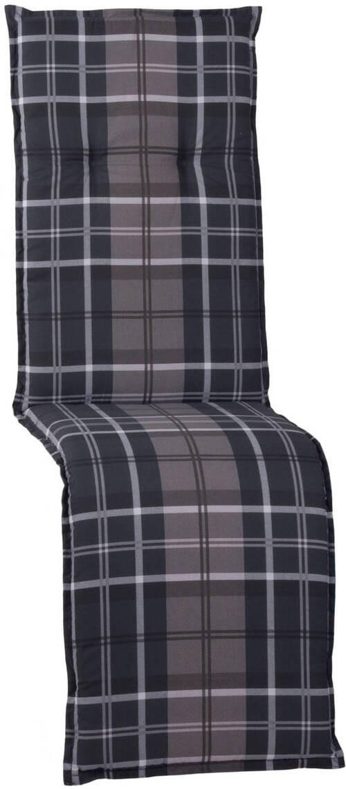RELAXSESSELAUFLAGE Karo  - Anthrazit/Grau, Design, Textil (171/50/6cm) - Gardenson