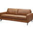 ZWEISITZER-SOFA Echtleder Braun - Silberfarben/Braun, Design, Leder (164/77/93cm) - Chilliano