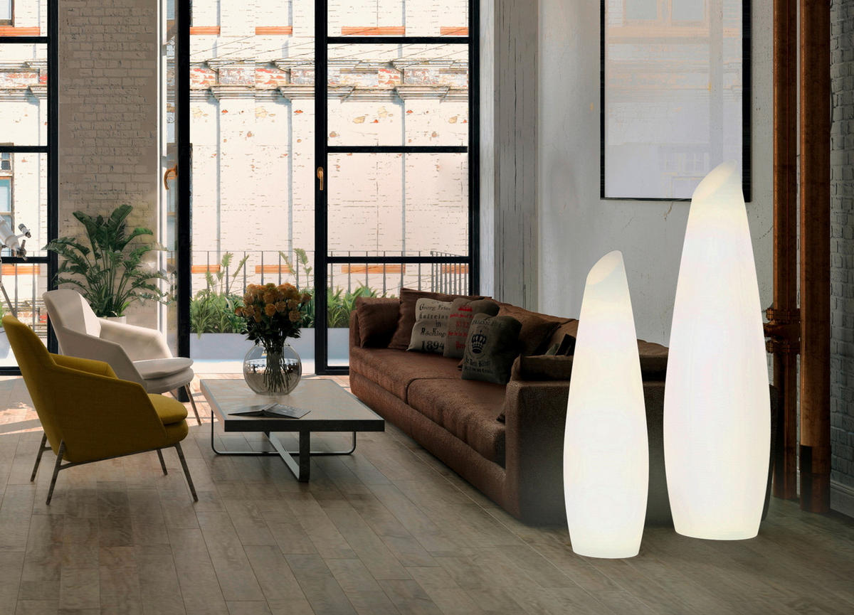 LED-STEHLEUCHTE Fredo 38/139/38 cm   - Weiß, KONVENTIONELL, Kunststoff (38/139/38cm) - New Garden