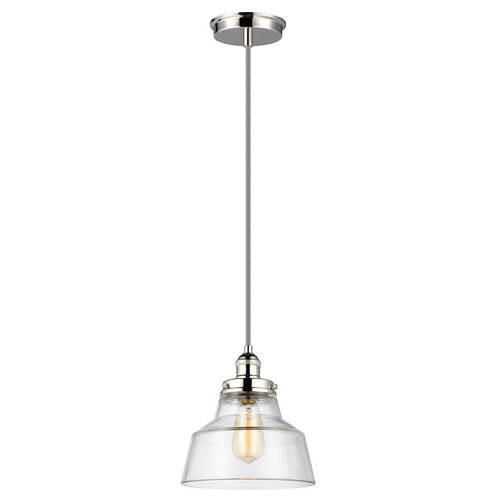 VISEČA SVETILKA  Elstead Baskin      25.4/30.1 cm      E27 - barve niklja, Konvencionalno, kovina/steklo (25.4/30.1cm) - Elstead Lighting