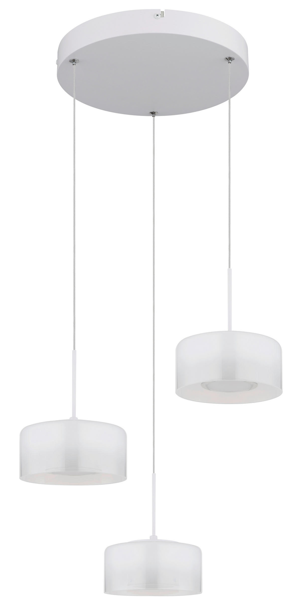 LED-HÄNGELEUCHTE 40/150 cm  - Klar/Opal, Design, Glas/Kunststoff (40/150cm) - Globo