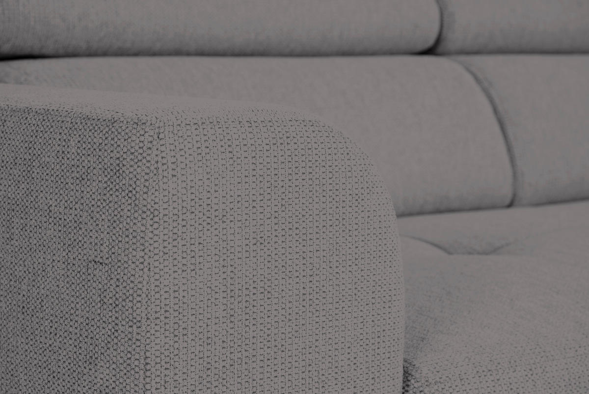 ECKSOFA in Struktur Anthrazit  - Anthrazit/Schwarz, Design, Kunststoff/Textil (205/284cm) - MID.YOU