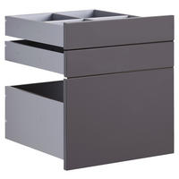 SCHUBLADENSET 45,3/50,3/46,8 cm Anthrazit  - Anthrazit, KONVENTIONELL, Holzwerkstoff (45,3/50,3/46,8cm) - Hom`in