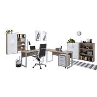 BÜRO - Weiß Hochglanz/Sonoma Eiche, MODERN, Holzwerkstoff - MID.YOU