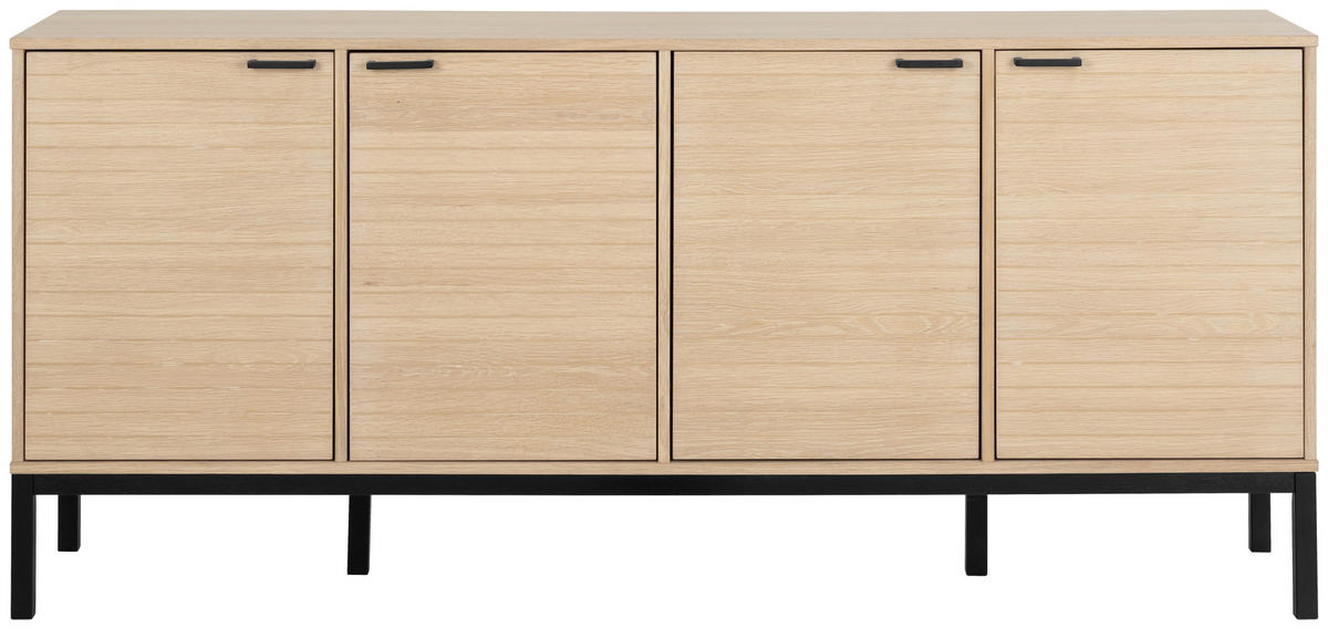 SIDEBOARD 180/80/40 cm  - Eichefarben/Schwarz, Trend, Holz/Holzwerkstoff (180/80/40cm)