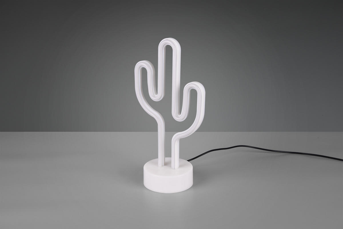 PORTABEL LAMPA CACTUS 14,3/8,5/29,6 cm   - vit, Trend, plast (14,3/8,5/29,6cm)