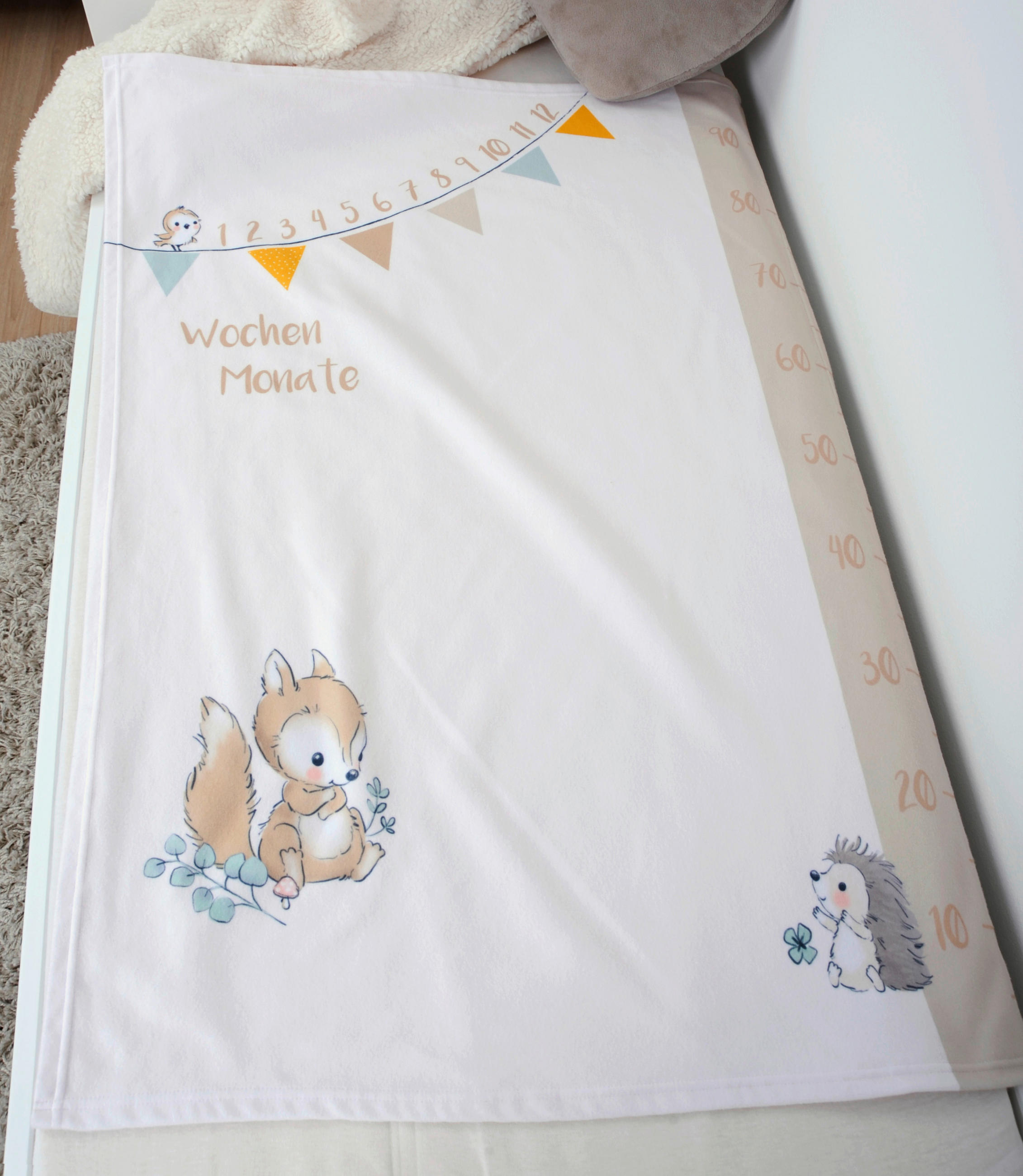 BABYDECKE 75/100 cm  - Hellbraun/Greige, Basics, Textil (75/100cm) - Herding